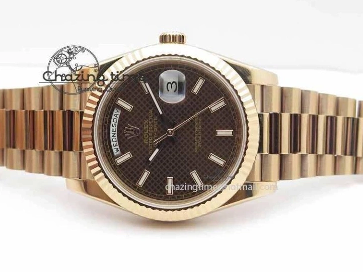 RG On 228239 Day-Date Edition Brown RG 40mm President A3255 Noob Bracelet Best 1:1 Dial 0407